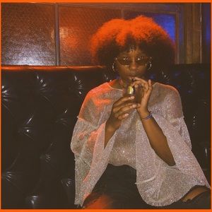 Disco Sheer Top in gold